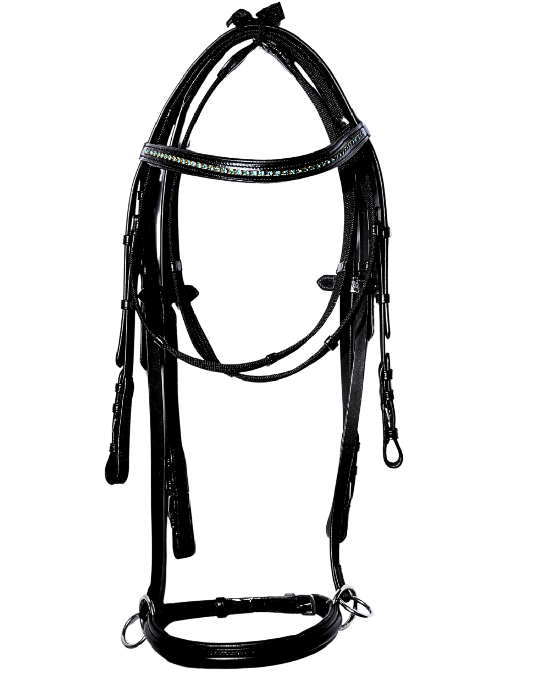 Van-Jan Crystal-Accented Dressage Bridle with Flash Noseband and Reins