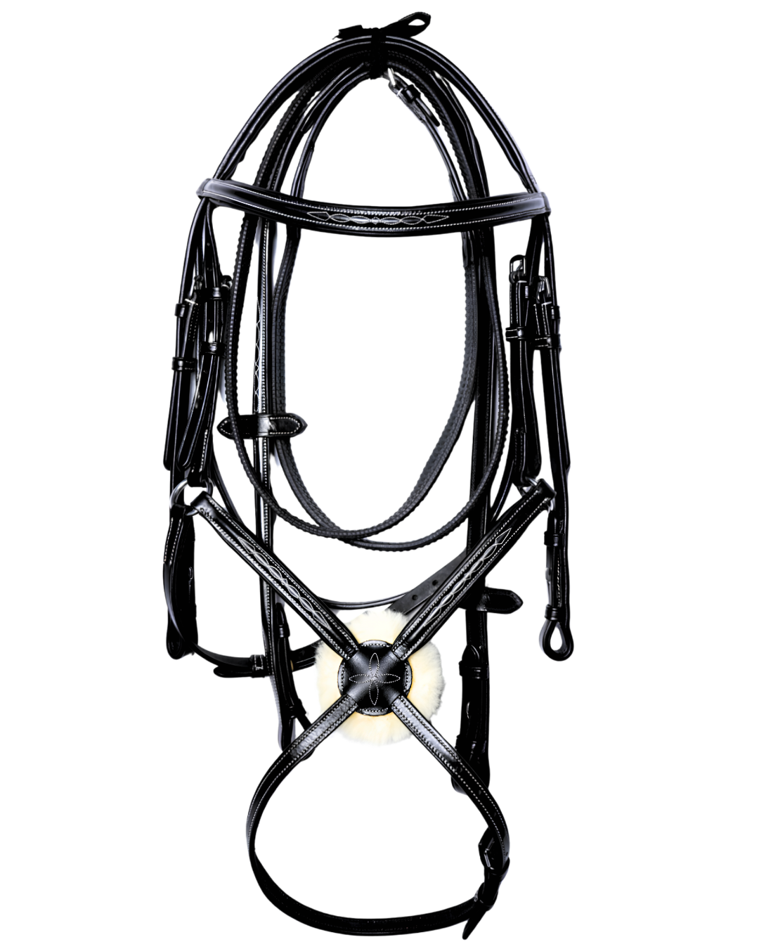 Van-Jan Fancy-Stitched Figure-8 Bridle and Reins