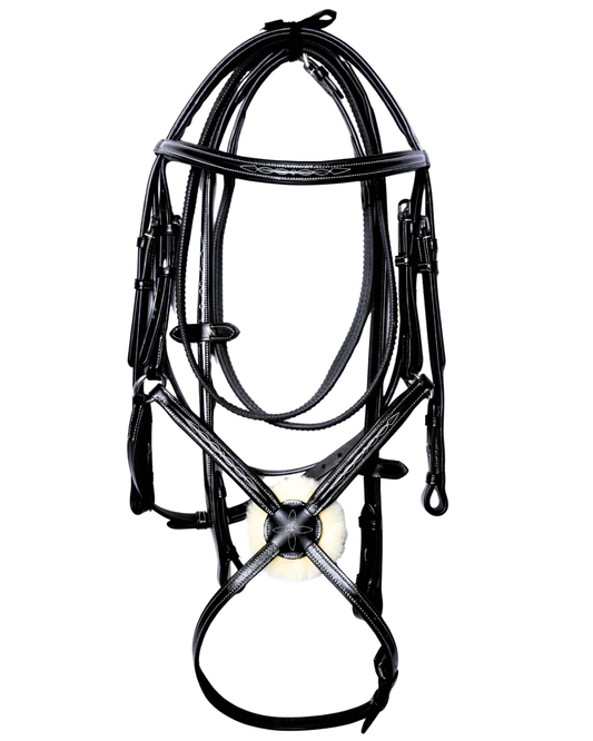 Van-Jan Fancy-Stitched Figure-8 Bridle and Reins