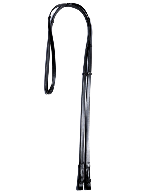 Van-Jan Premium Leather Dressage Reins with Integrated Hand Stops